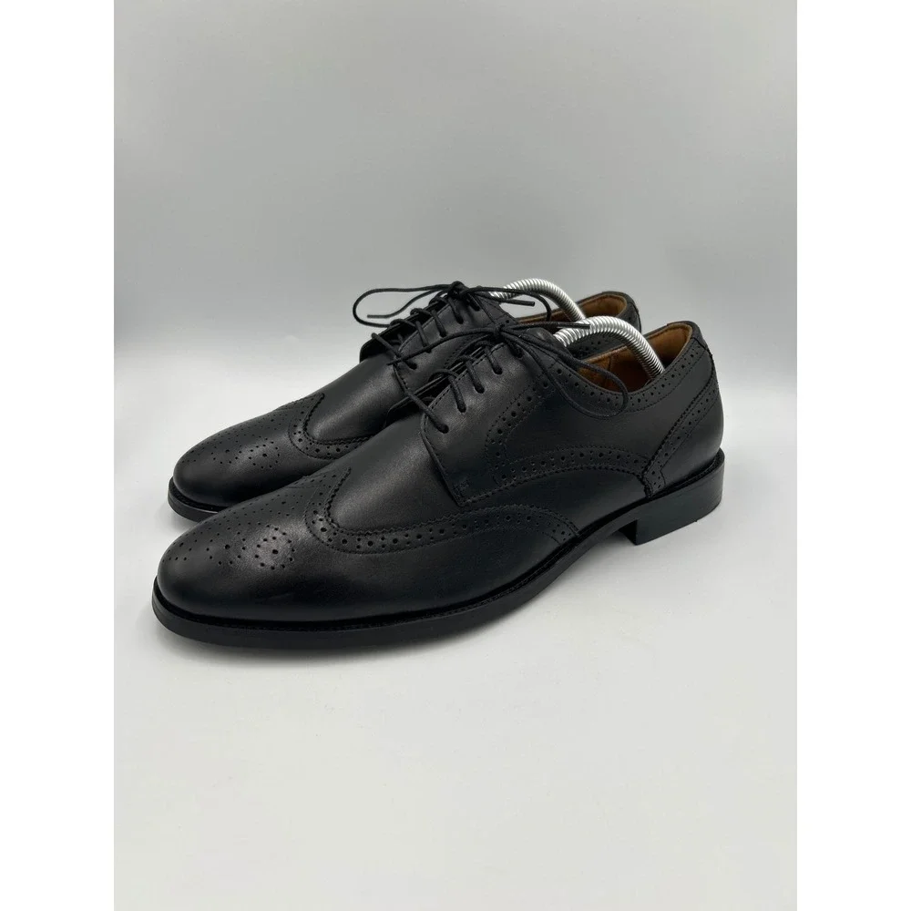 Florsheim Montinaro‎ Black Leather Wingtip Oxford Dress Shoes Mens Size 9.5M